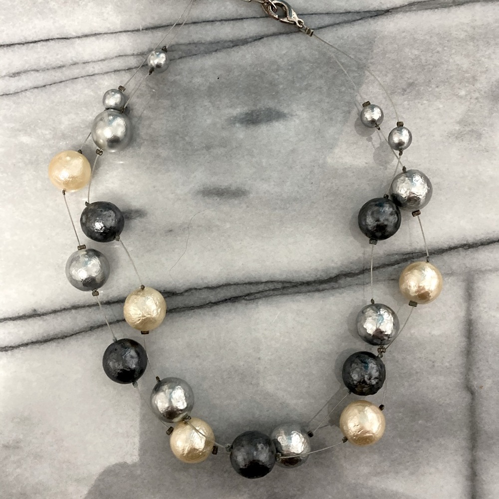 *Double Strand Of Faux Pearls